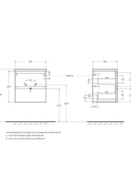 BelBagno Тумба с раковиной Kraft 39-50 подвесная Темно-Серый матовый с раковиной BB-8099-3-50 – фотография-4